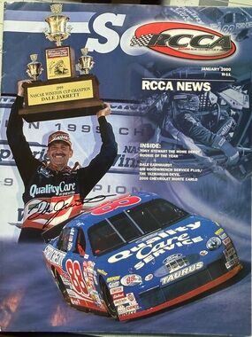 DALE JARRETT signed RCCA News January 2000 Racing Collectors Magazine NASCAR